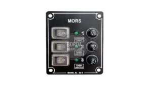 MORS 3’LÜ İZOLELİ VE IŞIKLI SWİTCH PANEL (DİKEY)