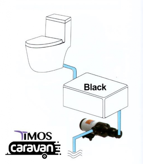 Matromarine Elektrikli Tuvalet 12V Küçük Taş MACERATÖRLÜ