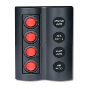 4’lü BFY Marin Sigortalı Ve Işıklı Switch Panel